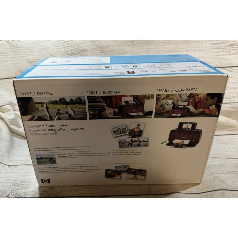 HP PhotoSmart A637 Digital Photo Inkjet Printer NEW Sealed Box